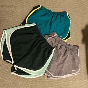 Nike Running Shorts Trio - Teal, Black, Gray